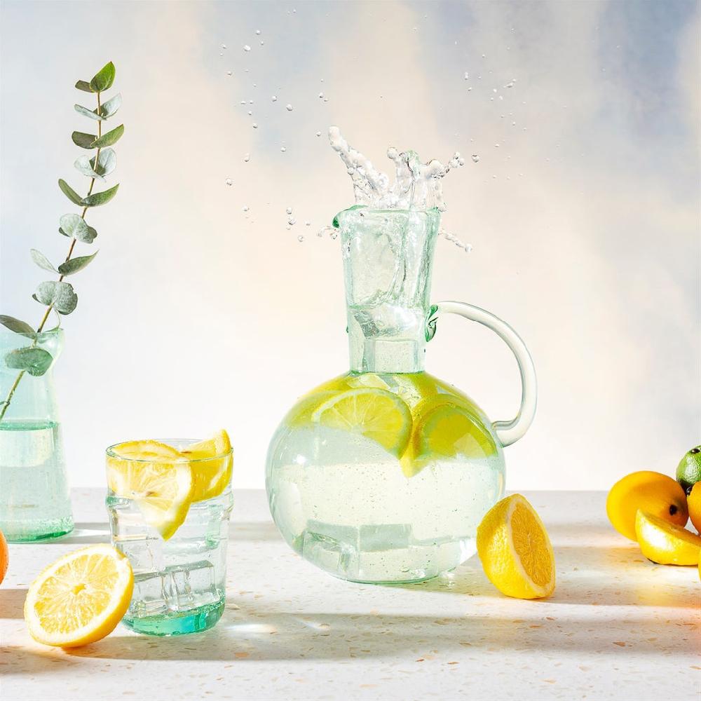 greige Recycled Glass Jug