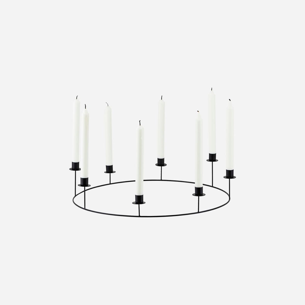 Greige Ring Candle Stand For Eight Candles