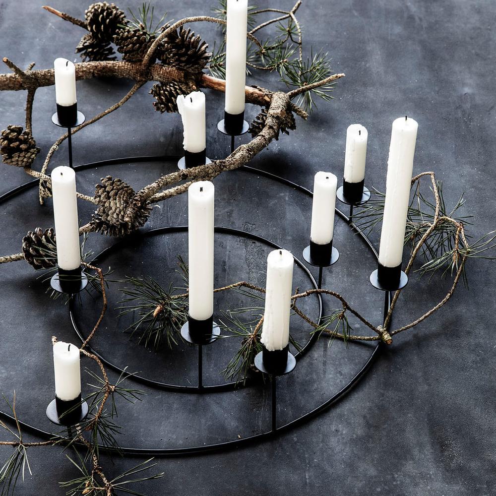 greige Ring Candle Stand for Eight Candles