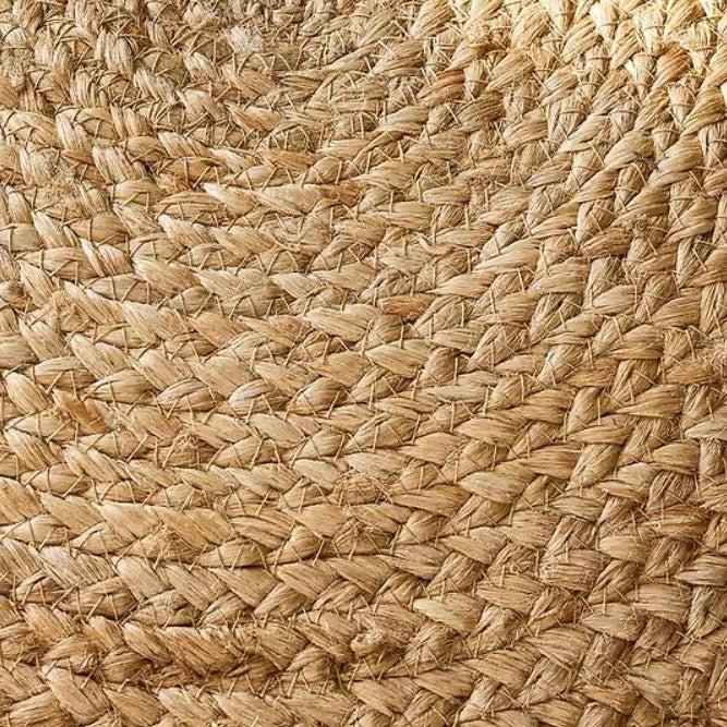 Greige Round Natural Jute Stool