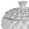 Greige Rustic Bobble Ceramic Jar With Lid
