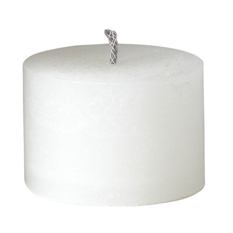 Greige Rustic Outdoor Event Candle - White