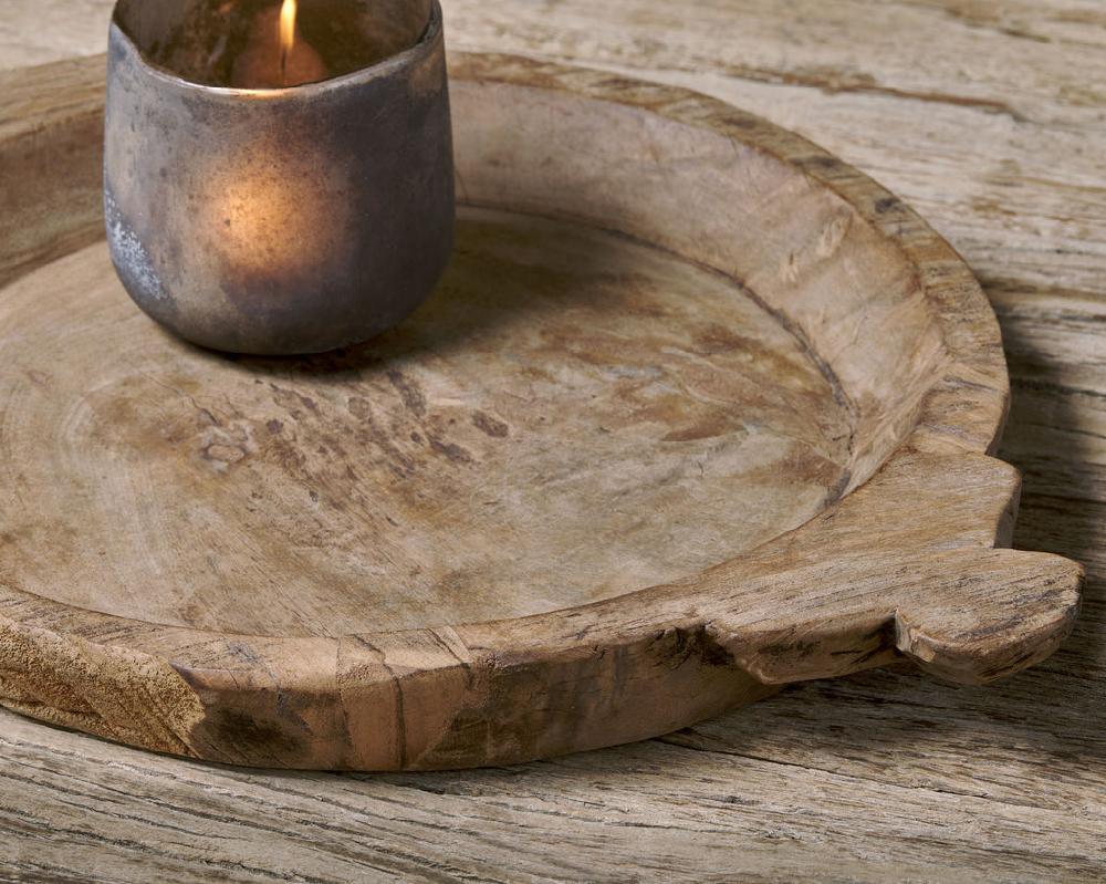Greige Rustic Reclaimed Wood Platter