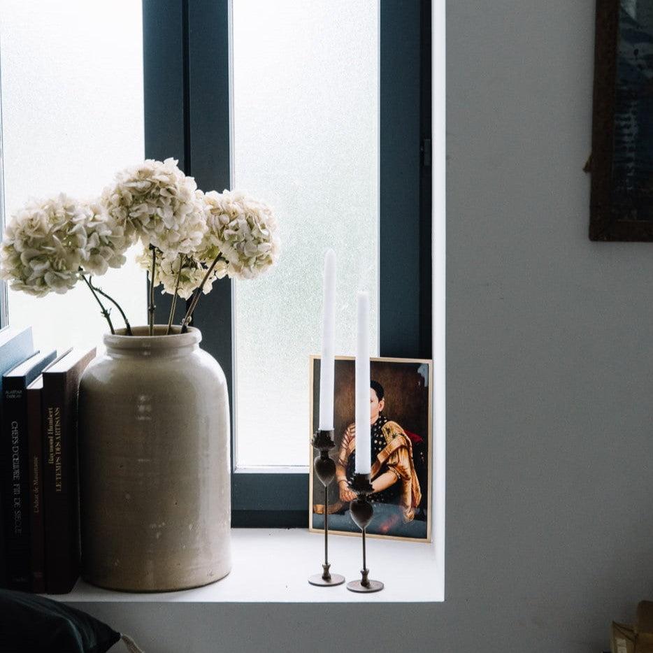 Greige Sacred Heart Candle Holder - Boncoeurs