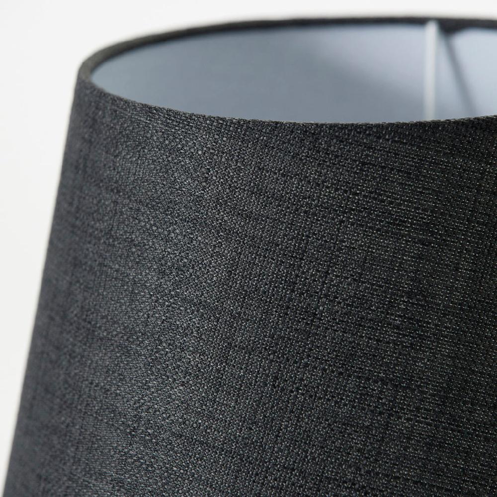 Greige Sculptural Table Lamp With Linen Shade - Grey