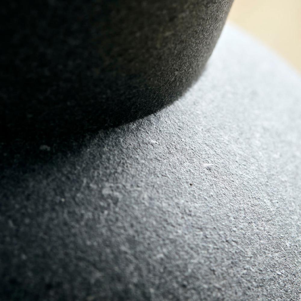 Greige Sculptural Table Lamp With Linen Shade - Grey