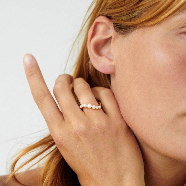 greige Sea Treasure Ring - Gold - Pernille Corydon