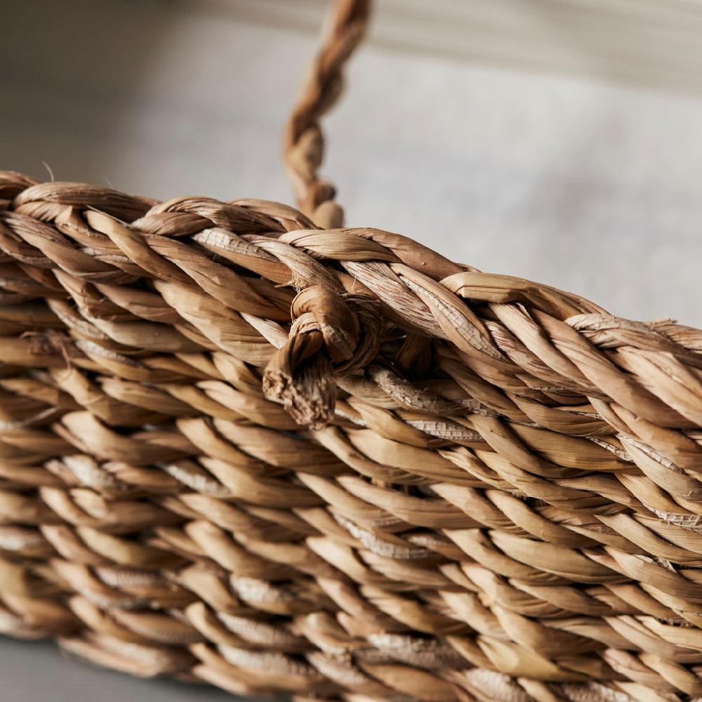 Greige Seagrass Napkin Basket - Small