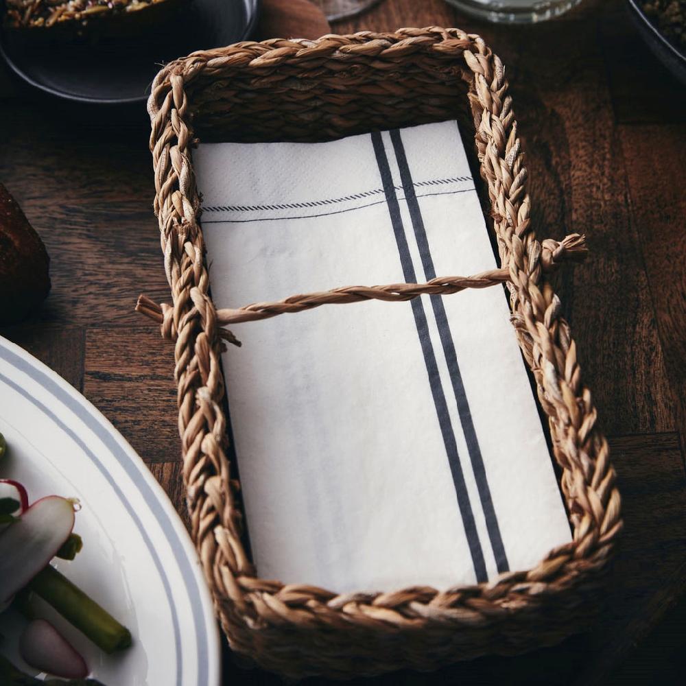 greige Seagrass Napkin Basket - Small