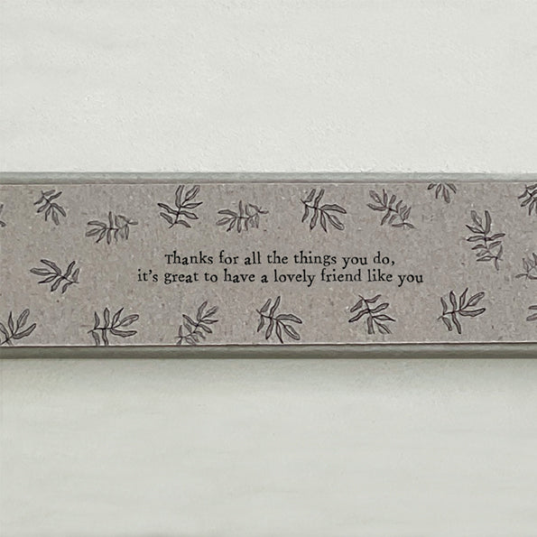 Greige Sentiment Dried Flowers In Long Box - Various