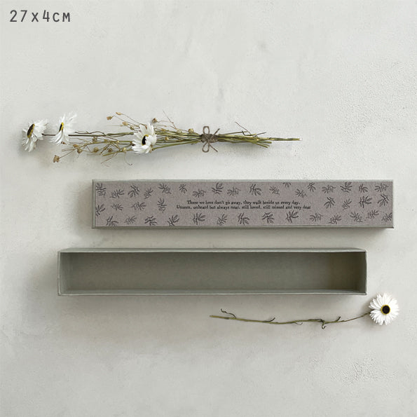 Greige Sentiment Dried Flowers In Long Box - Various