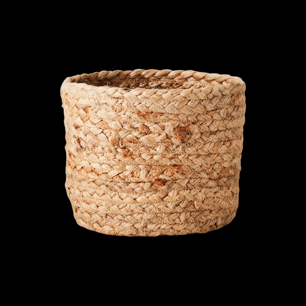 Greige Set Of Four Handwoven Natural Jute Baskets