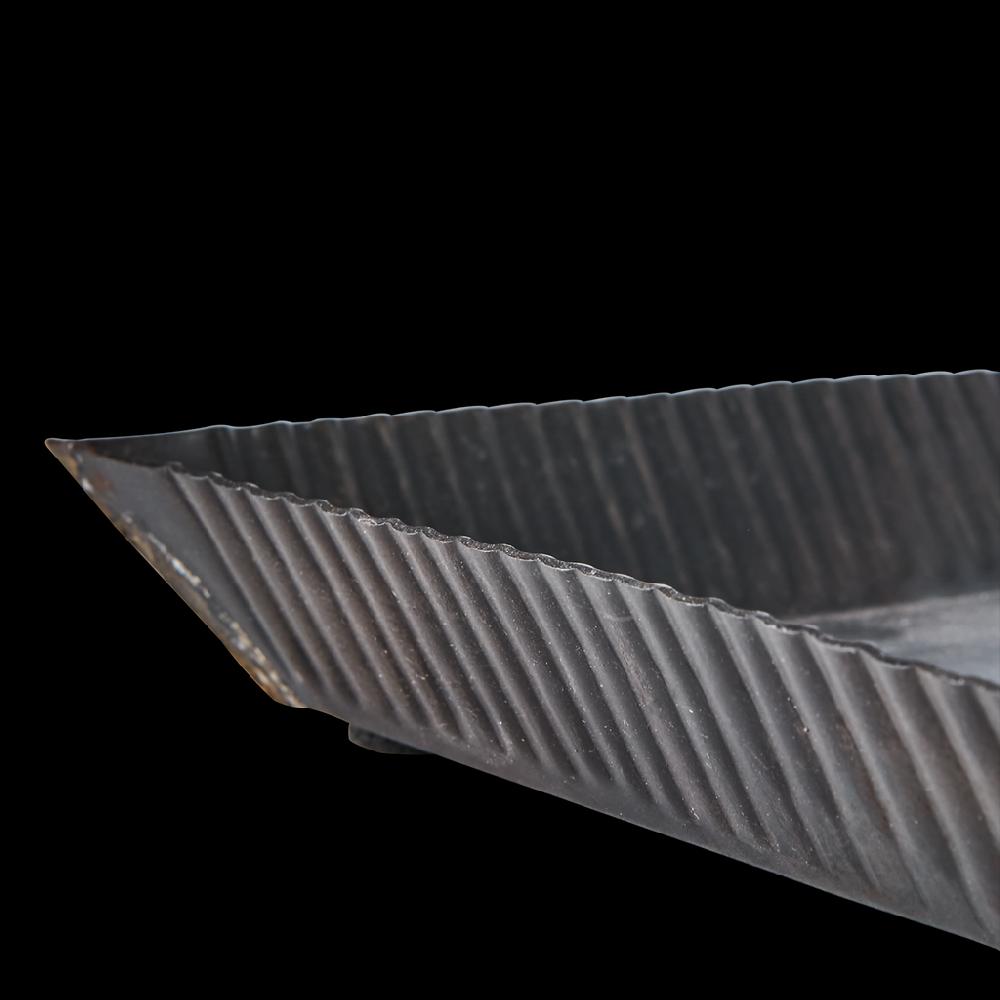 Greige Set Of Three Recycled Black Iron Trays