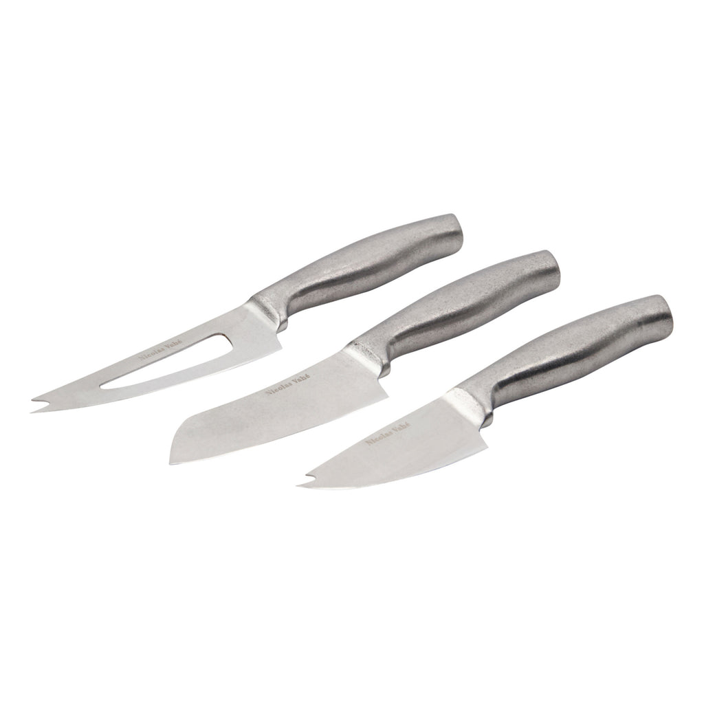 Greige Set Of Three Stainless Steel Cheese Knives