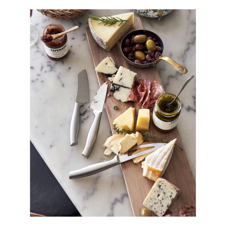 Greige Set Of Three Stainless Steel Cheese Knives