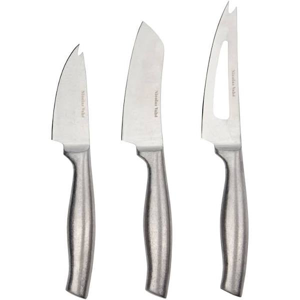 greige Set of Three Stainless Steel Cheese Knives