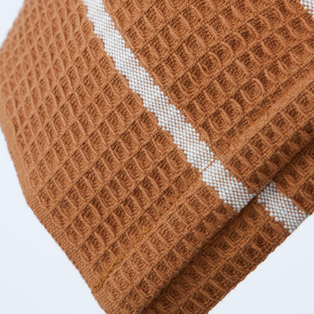 Greige Set Of Two Camel Waffle Dish Cloths