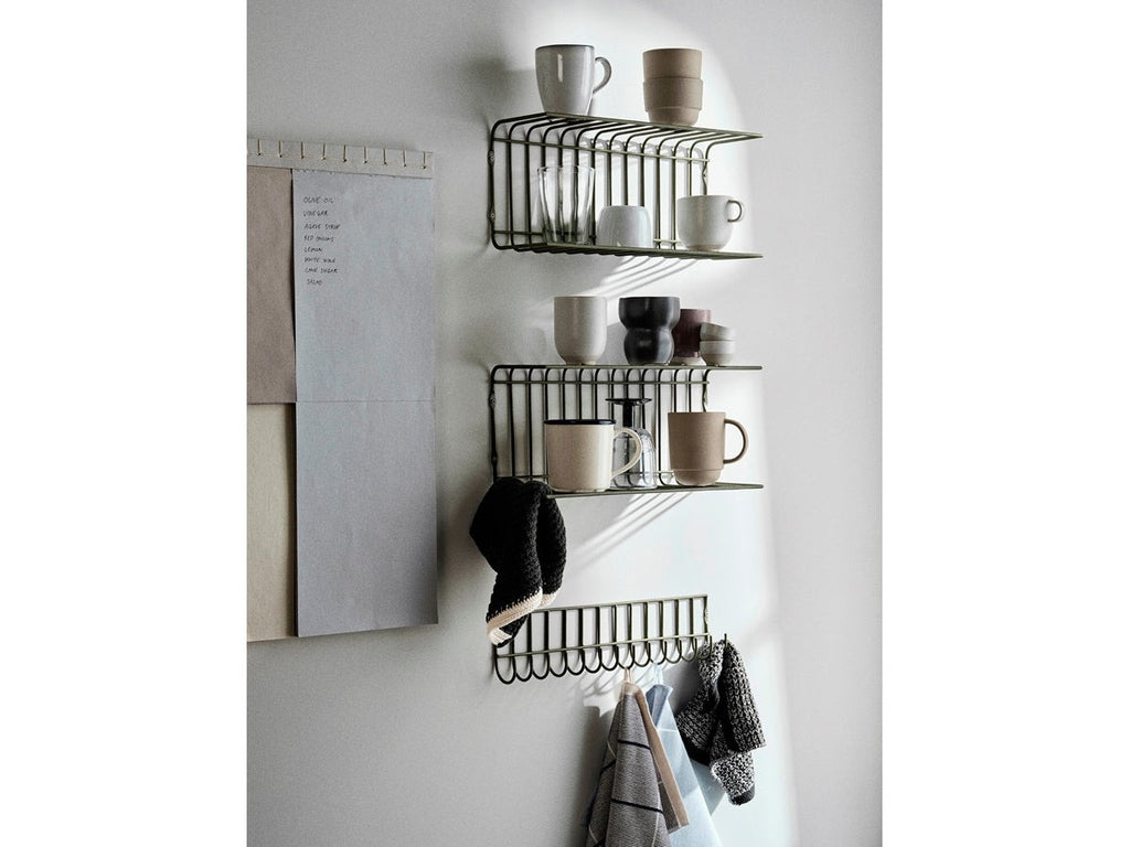 Greige Set Of Two Cotton Dishcloths - Black