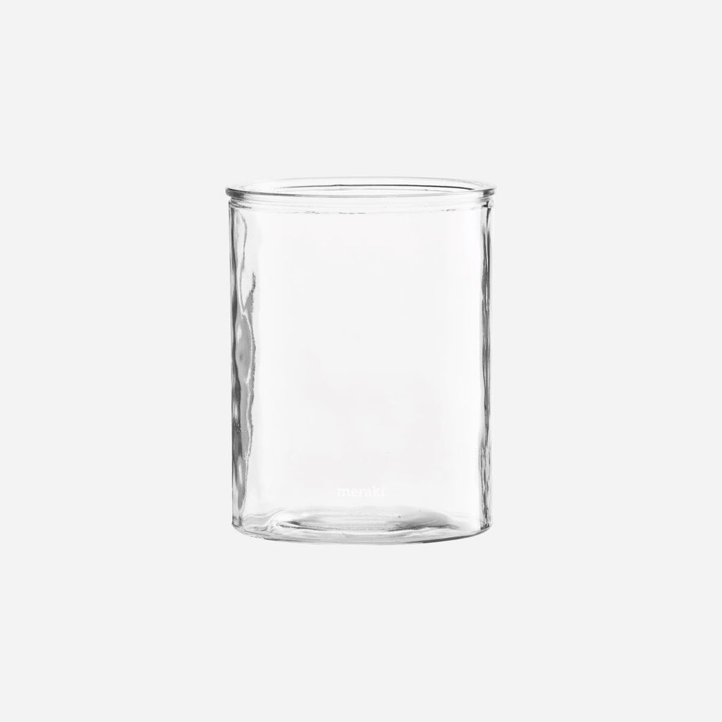 Greige Simple Glass Cylinder Vase Or Storage Jar