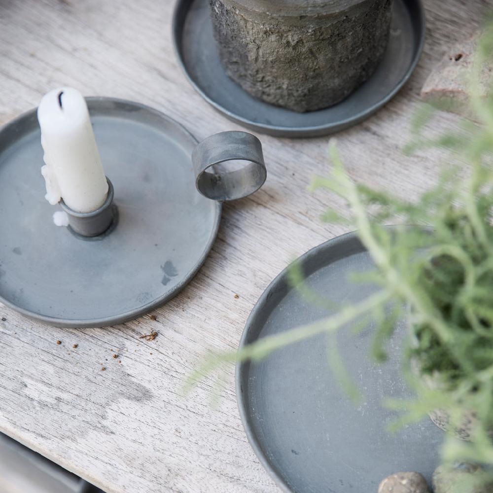 greige Simple Rustic Zinc Trays