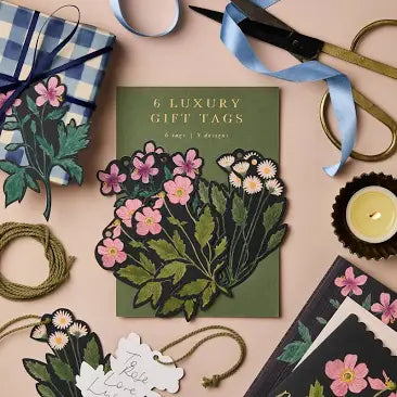 greige Six Luxury Botanical Gift Tags