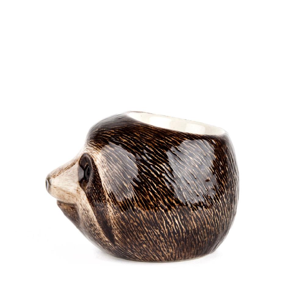 Greige Sloth Face Egg Cup By Quail Ceramics