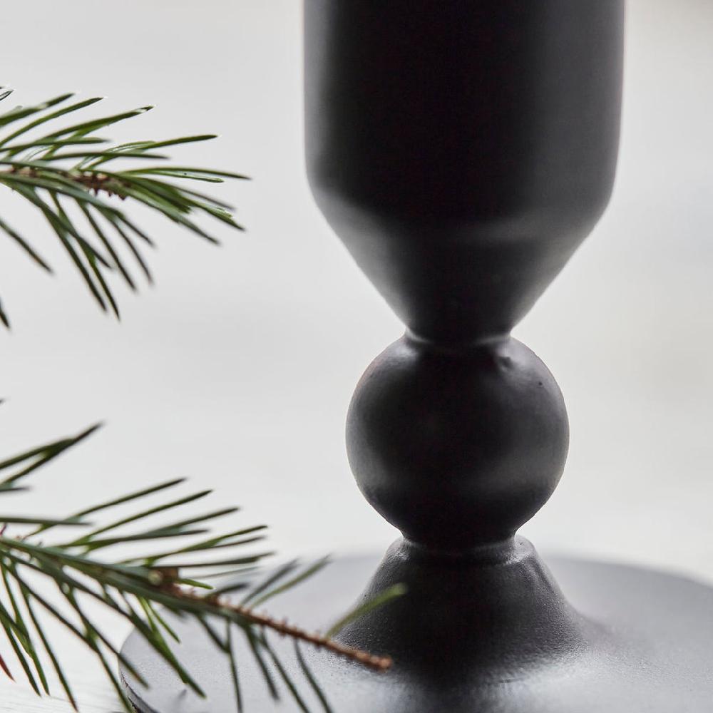 Greige Small Black Iron Candle Holder - Two Sizes