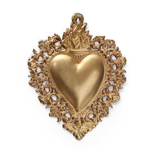greige Small Maria Heart - Gold - Boncoeurs