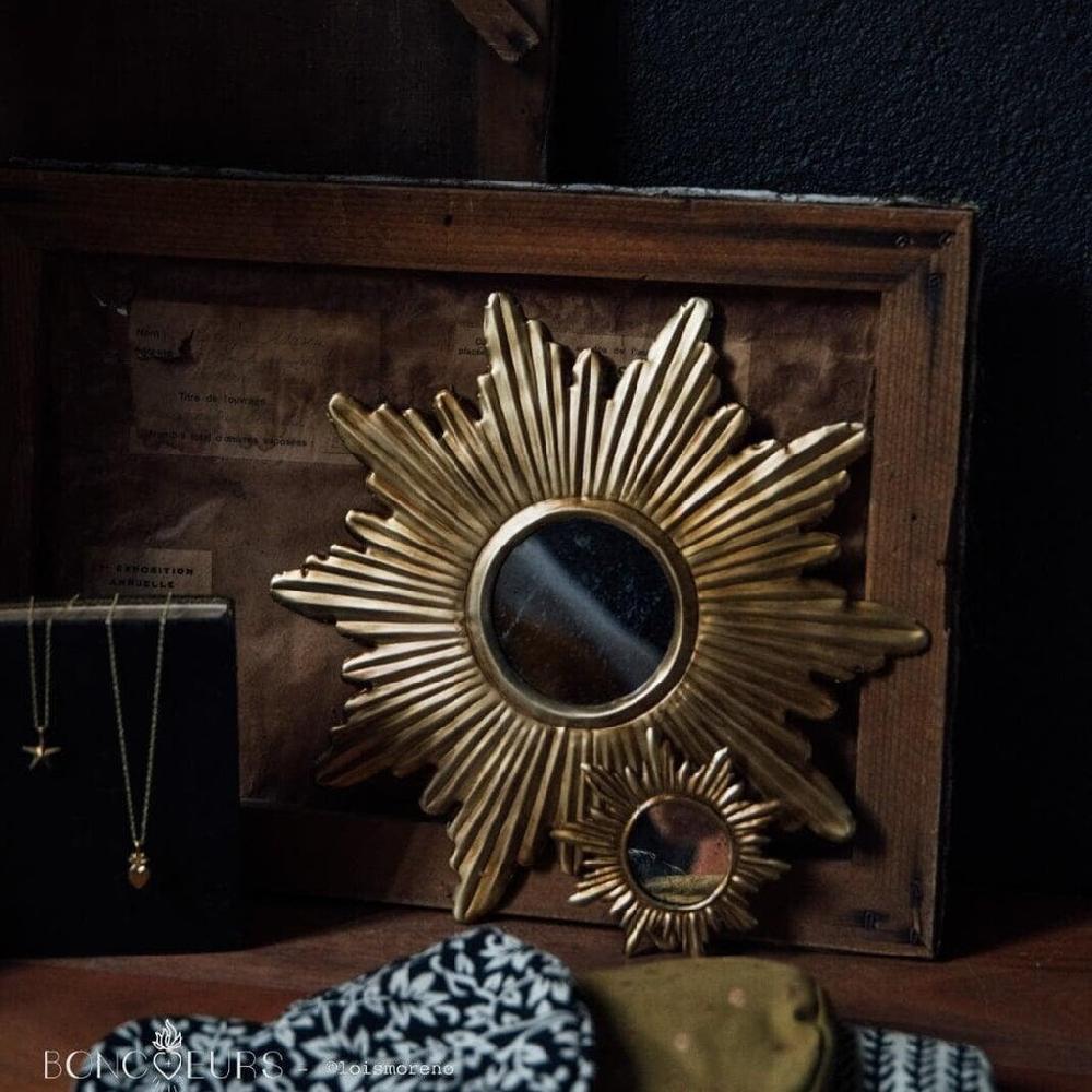 greige Soleil Mirror - Boncoeurs