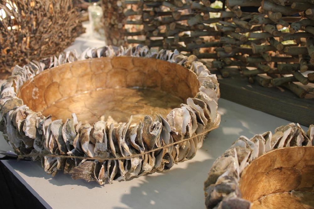 Greige Spectacular Oyster Shell Bowls