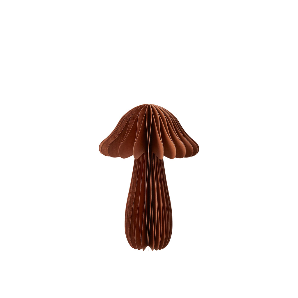 Greige Standing Paper Mushrooms - Set Of Two