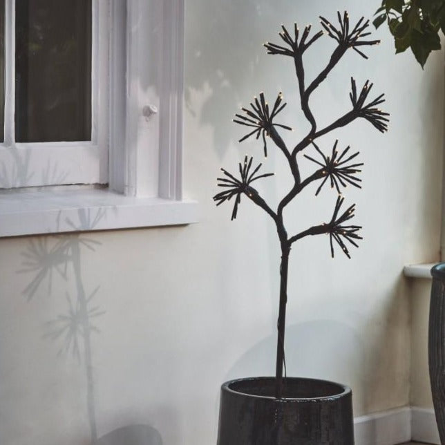 Greige Starburst Branch LED Stake Light