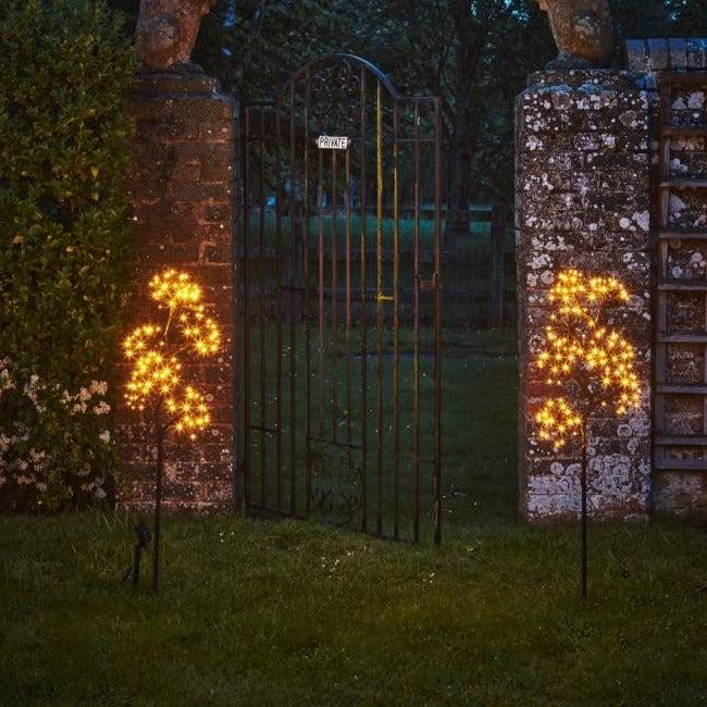 Greige Starburst Branch LED Stake Light