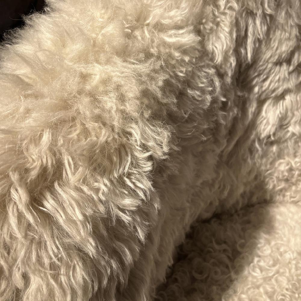 Greige Statement Sheepskin Armchair