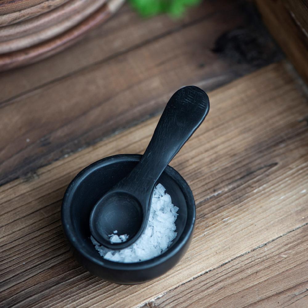 greige Stone Salt Spoon