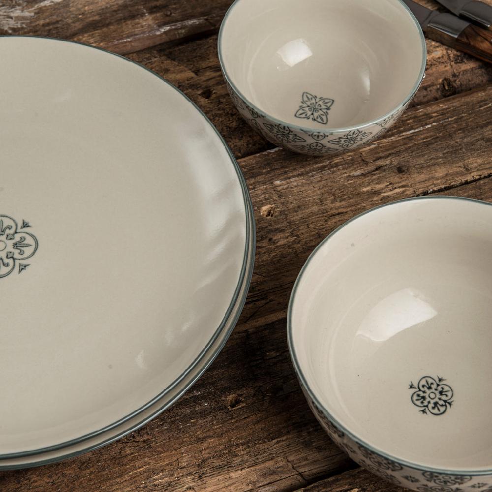 Greige Stoneware Bowl - Small - Grey