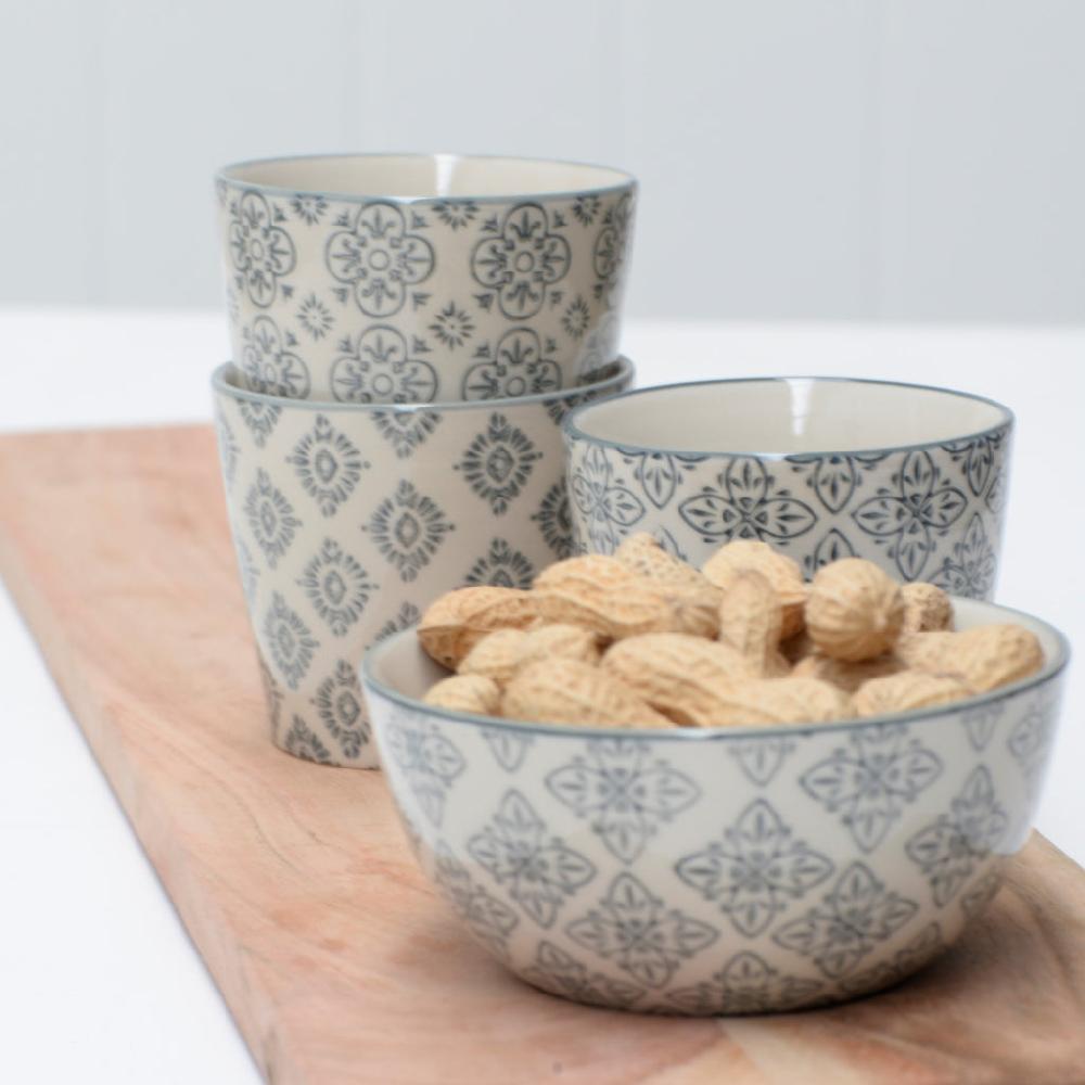 greige Stoneware Bowl - Small - Grey