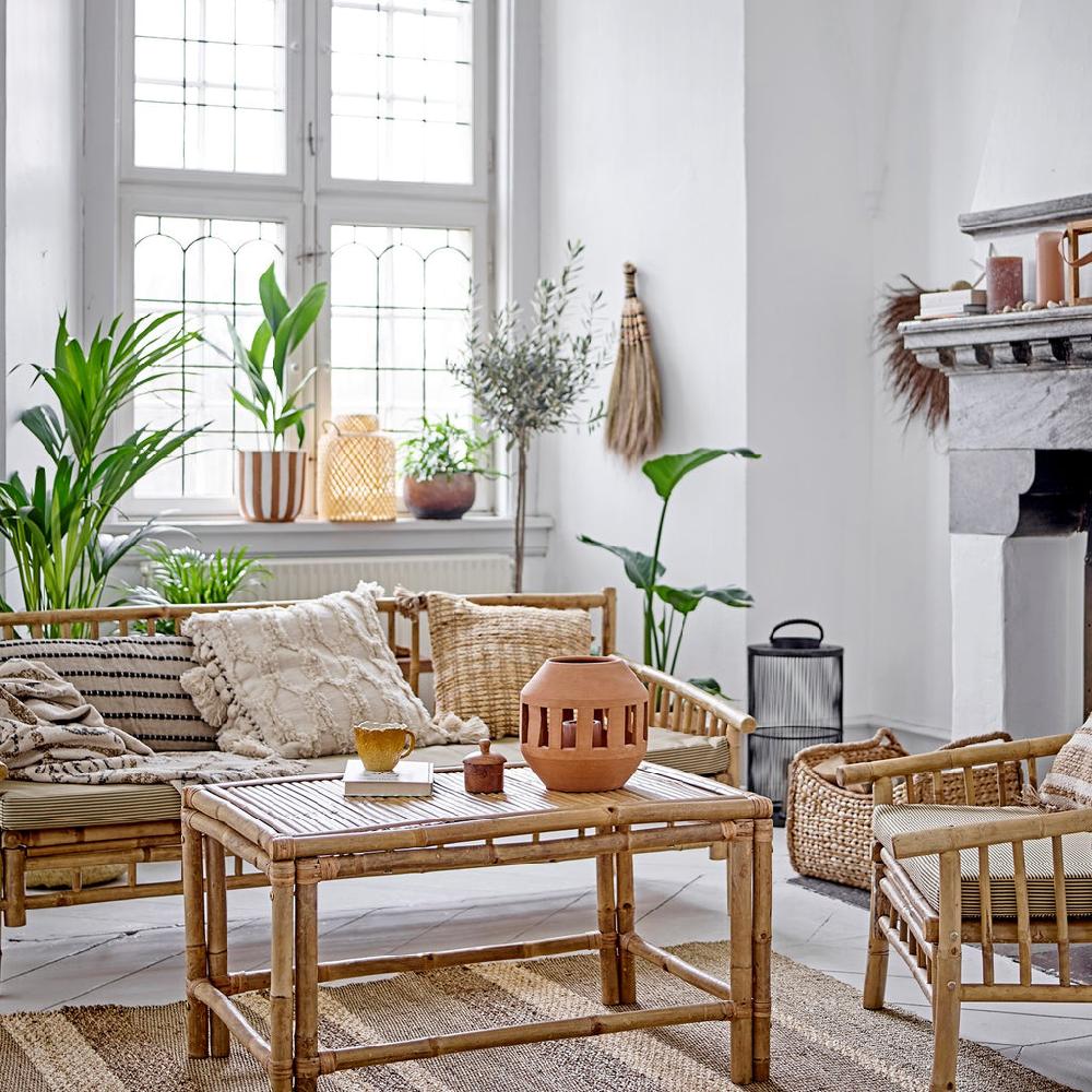 Greige Stoneware Leaf Cup - Yellow