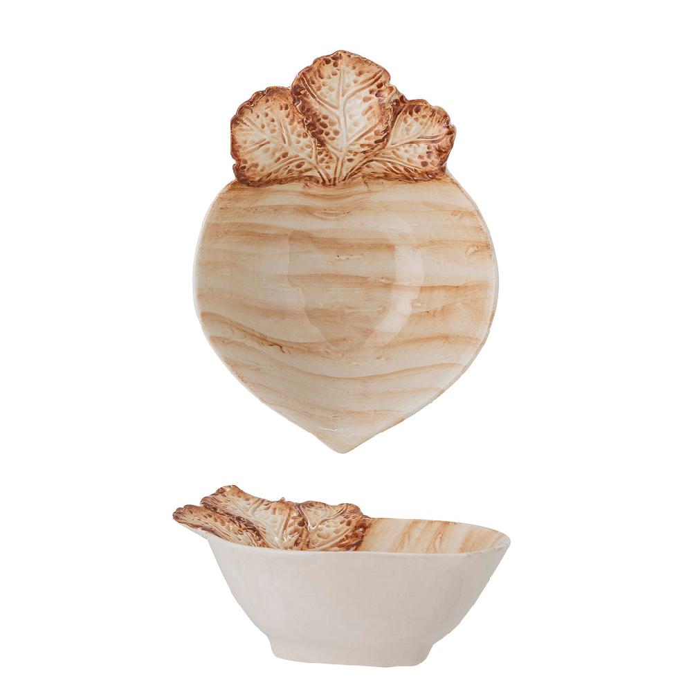 greige Stoneware Veggie Series - Brown Beetroot Bowl