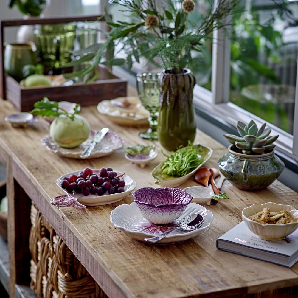 Greige Stoneware Veggie Series - Purple Cabbage Bowl