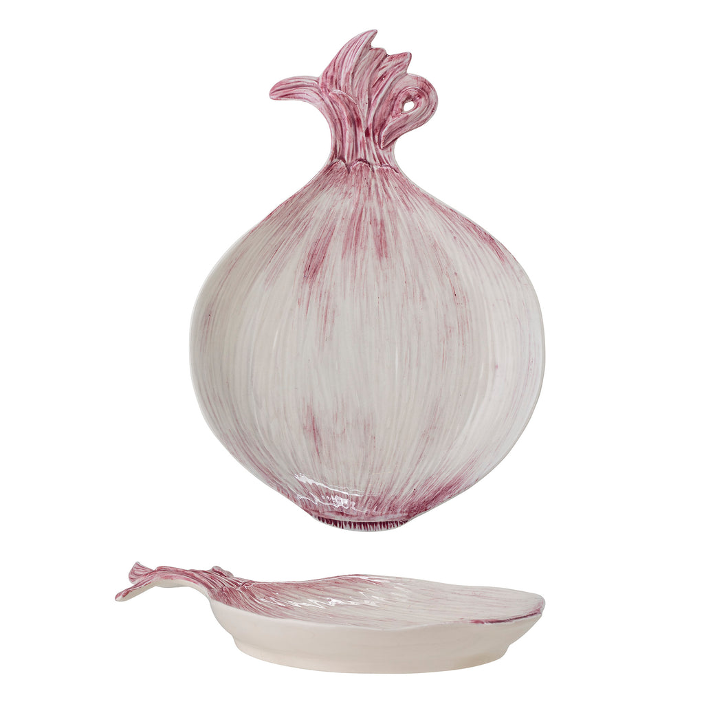 greige Stoneware Veggie Series - Purple Onion Plate