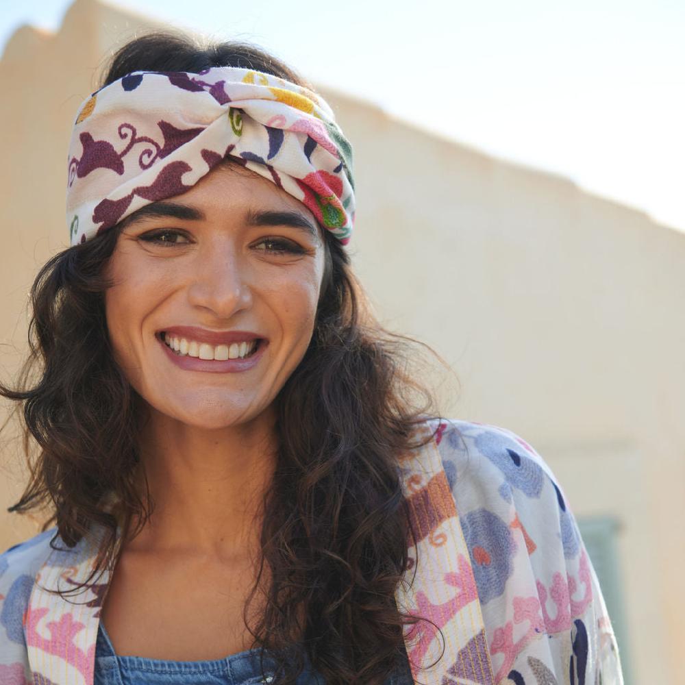 Greige Susani Pink Headband - One Hundred Stars