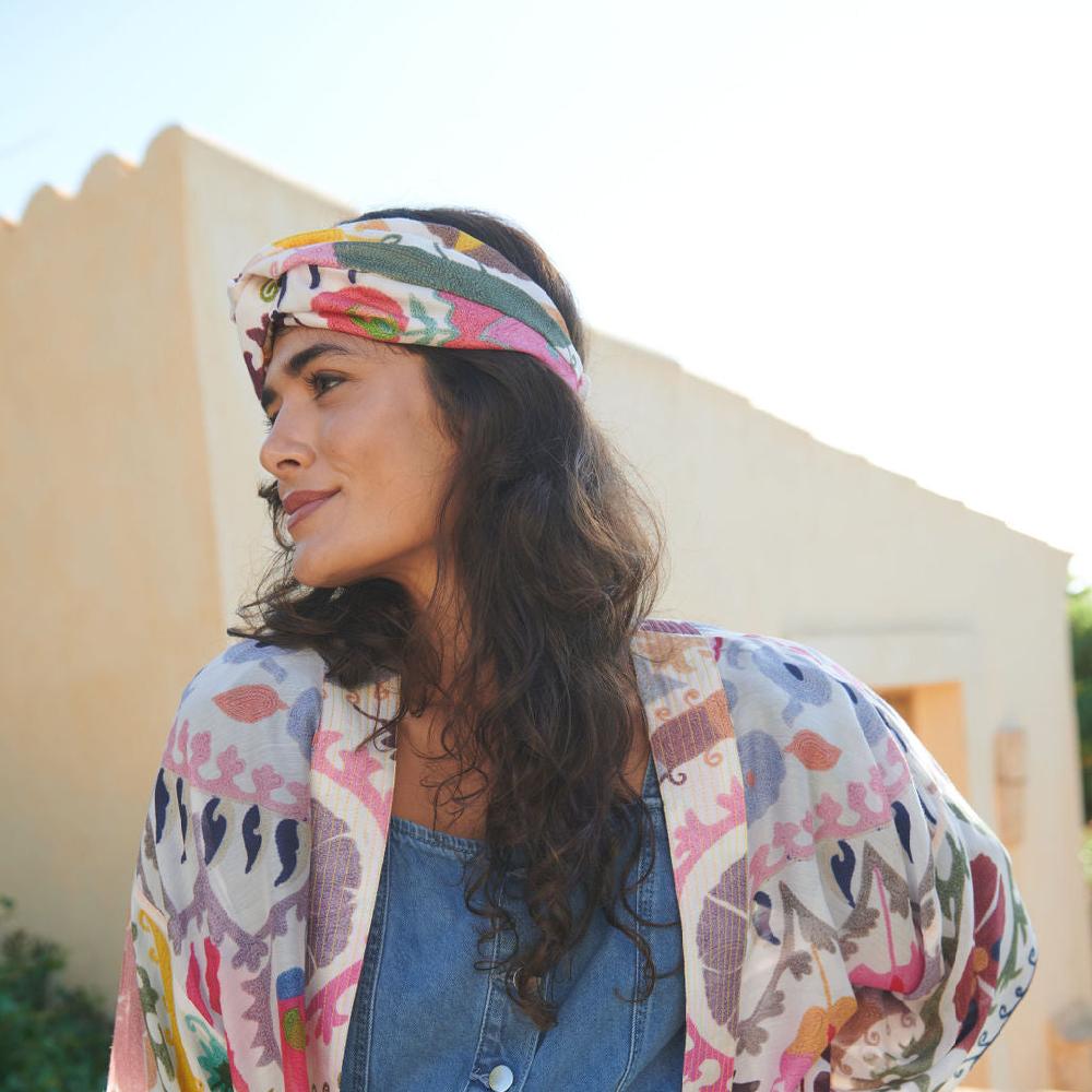 Greige Susani Pink Headband - One Hundred Stars