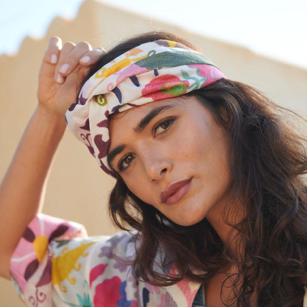 greige Susani Pink Headband - One Hundred Stars