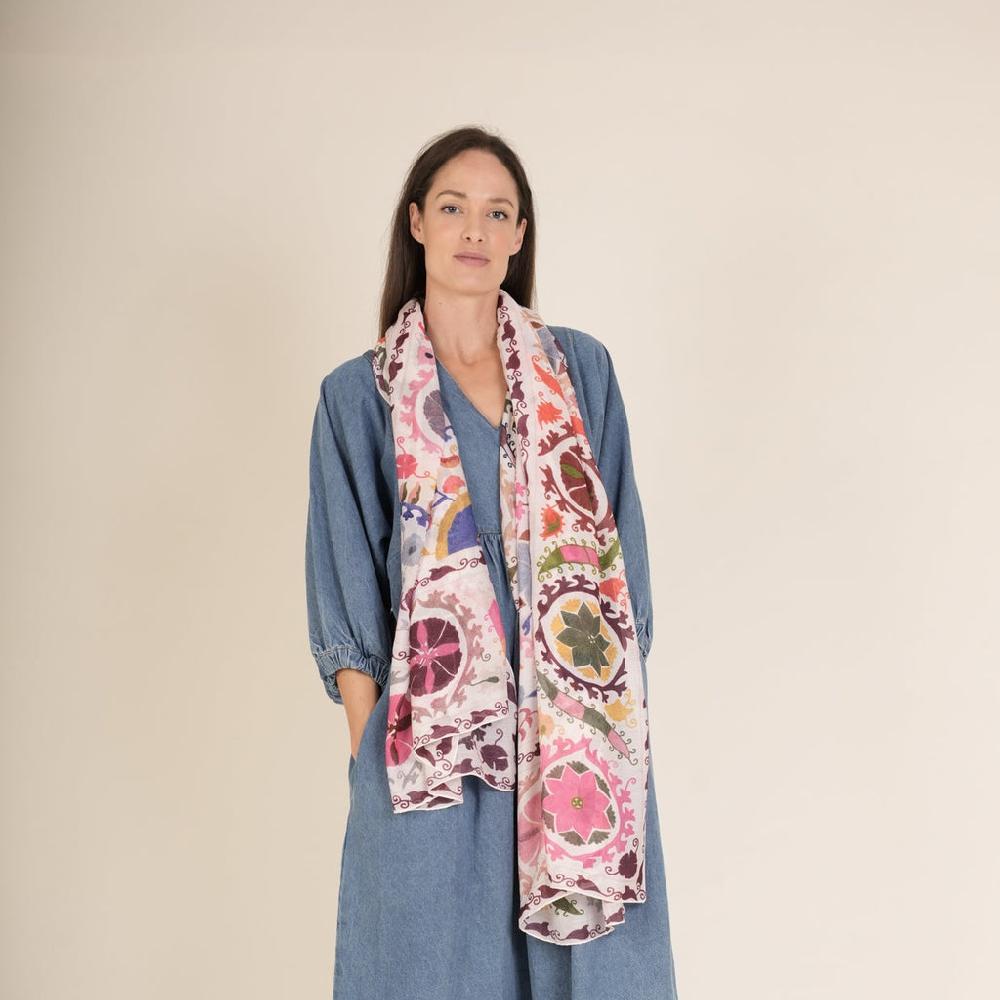 Greige Susani Pink Scarf - One Hundred Stars