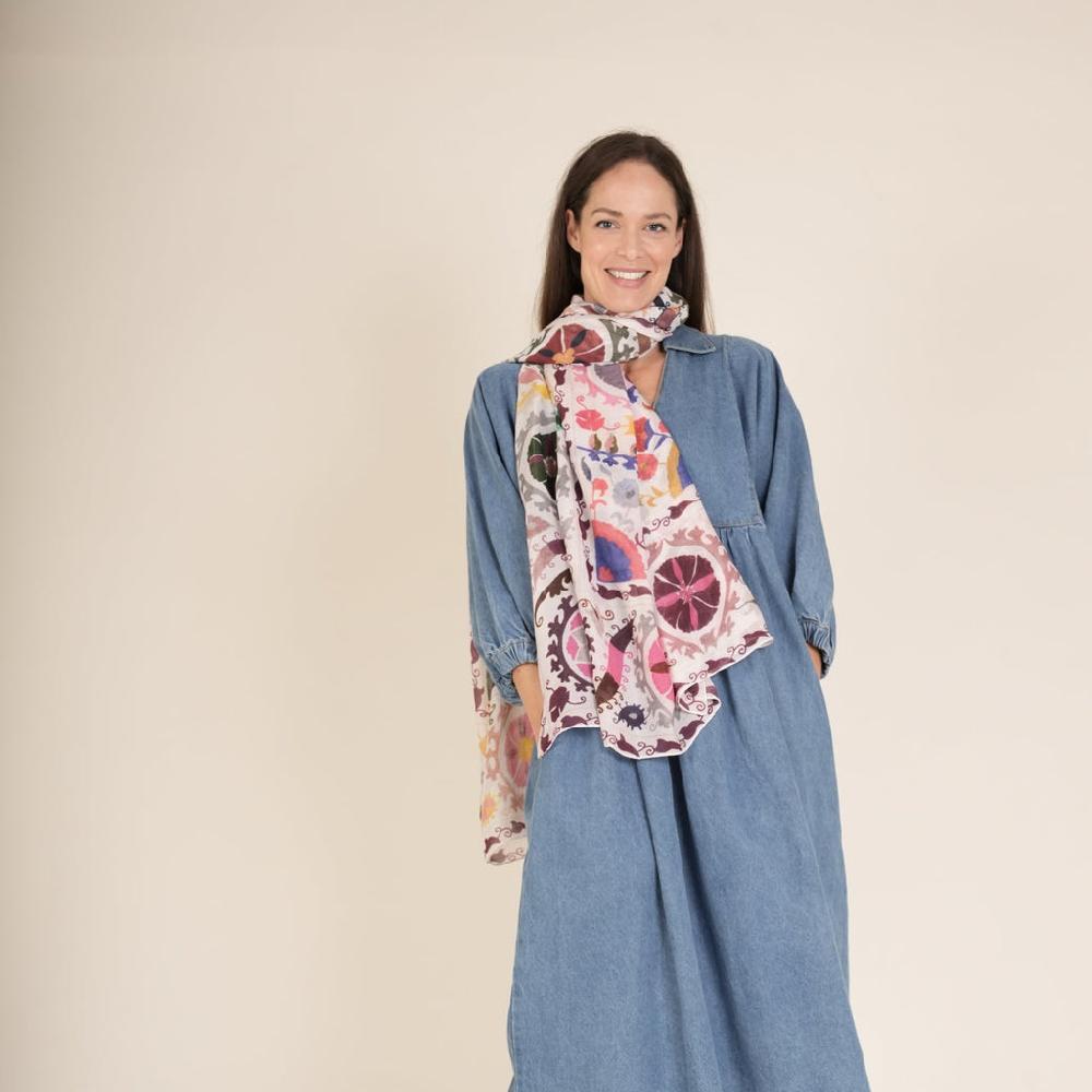 Greige Susani Pink Scarf - One Hundred Stars