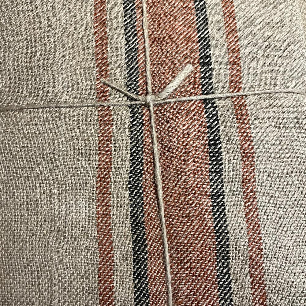 Greige Tabitha Linen Throw - Brick