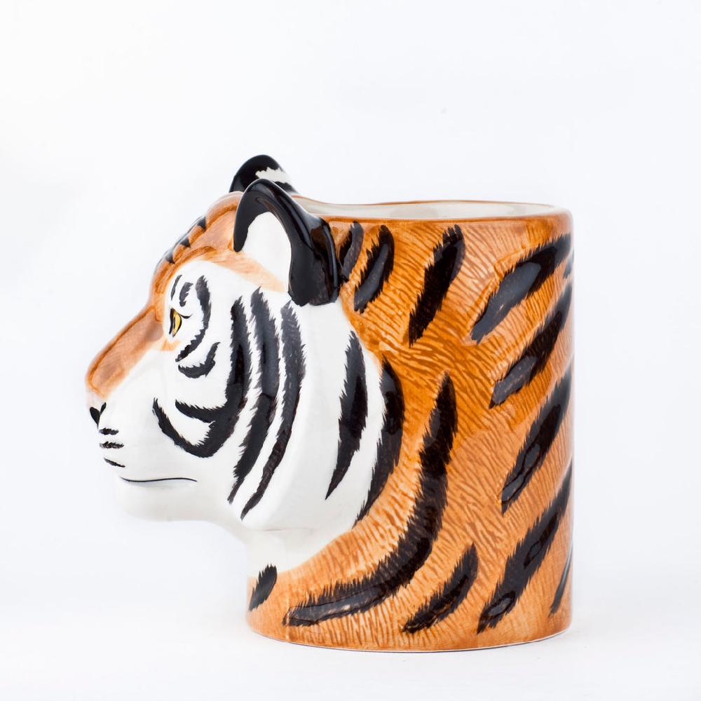 Greige Tiger Pencil Pot By Quail Ceramics