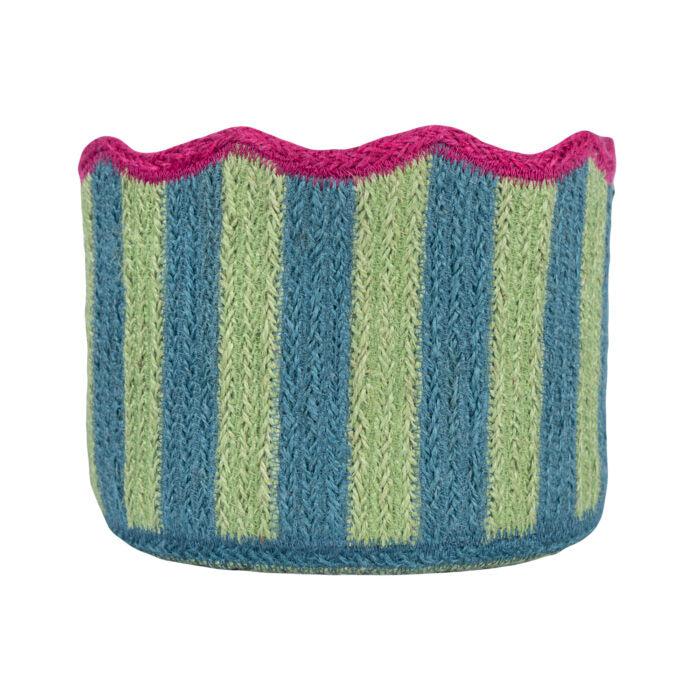 greige Tulip Basket - Braided Rug Company - Watermelon