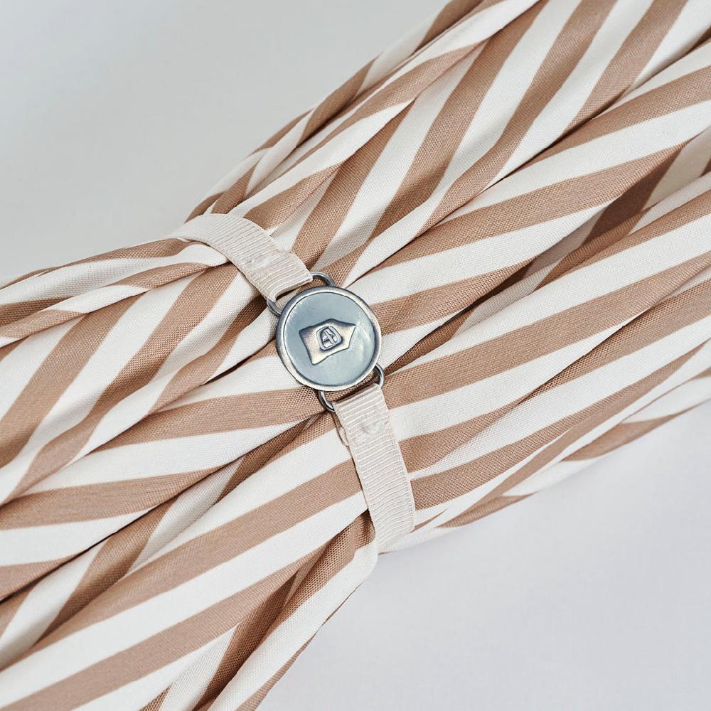 Greige Tuscan Sun Parasol - Sand Stripe